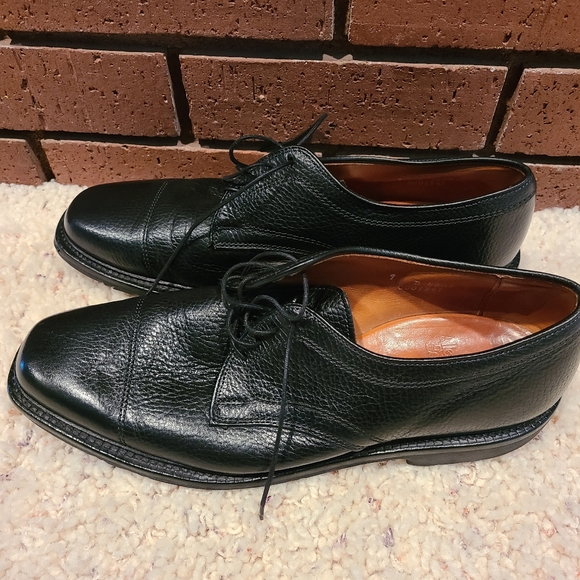 Allen Edmonds Becker Black Cap-Toe Oxford Lace-Up Dress Shoes Size 9 D - Picture 2 of 15